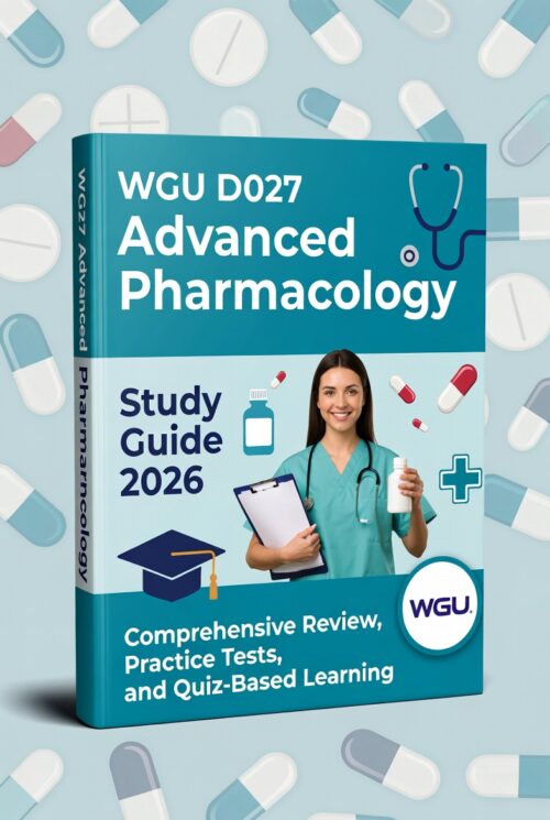 WGU D027 Advanced Pharmacology 2026 Comprehensive Review