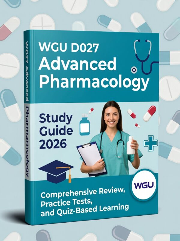 WGU D027 Advanced Pharmacology 2026 Comprehensive Review