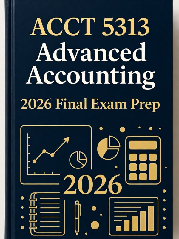 ACCT 5313 Advanced Accounting Final Exam 2026
