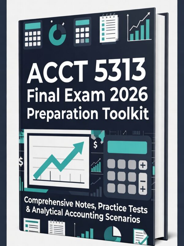 ACCT 5313 Final Exam 2026 Preparation Toolkit