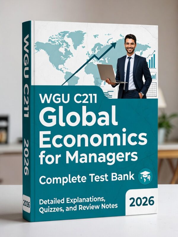 WGU C211 Global Economics for Managers 2026 Complete Test Bank