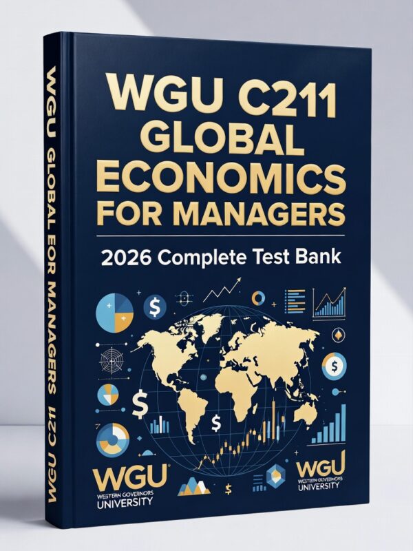 WGU C211 Global Economics for Managers 2026 Complete Test Bank
