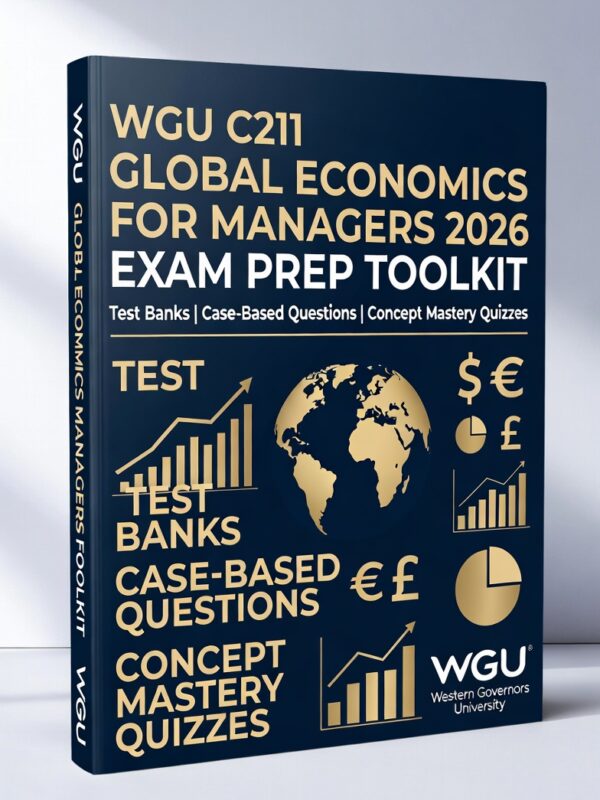 WGU C211 Global Economics for Managers 2026 Exam