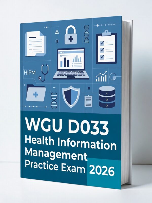 WGU D033 Health Information Management Exam 2026