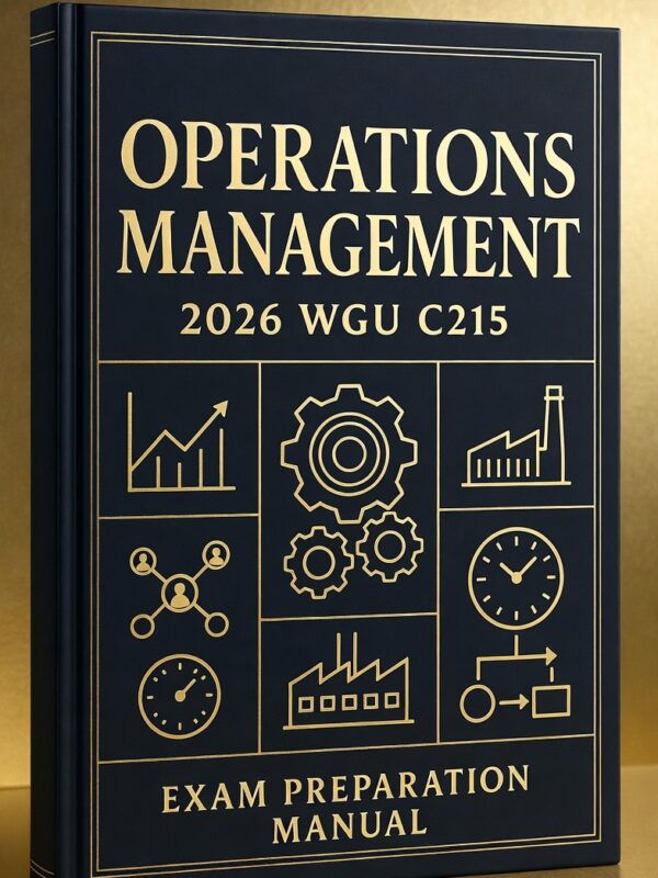 WGU C215 Operations Management 2026