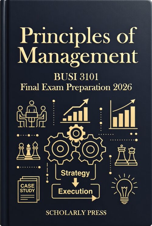 BUSI 3101 Principles of Management Final Exam 2026