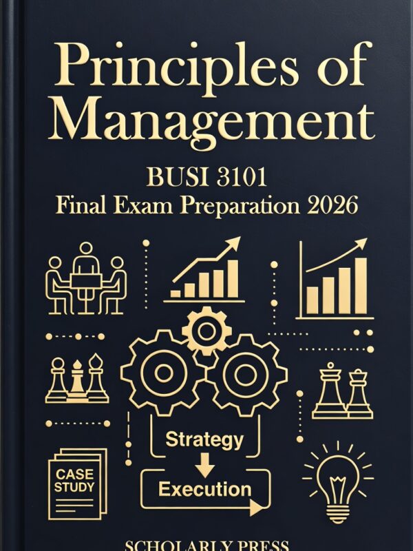 BUSI 3101 Principles of Management Final Exam 2026