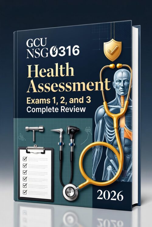 GCU NSG316 Health Assessment Exams 1, 2 & 3