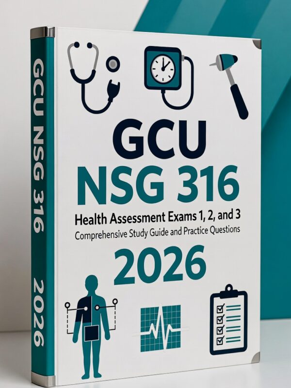 GCU NSG 316 Health Assessment Exams 1, 2 & 3 in 2026
