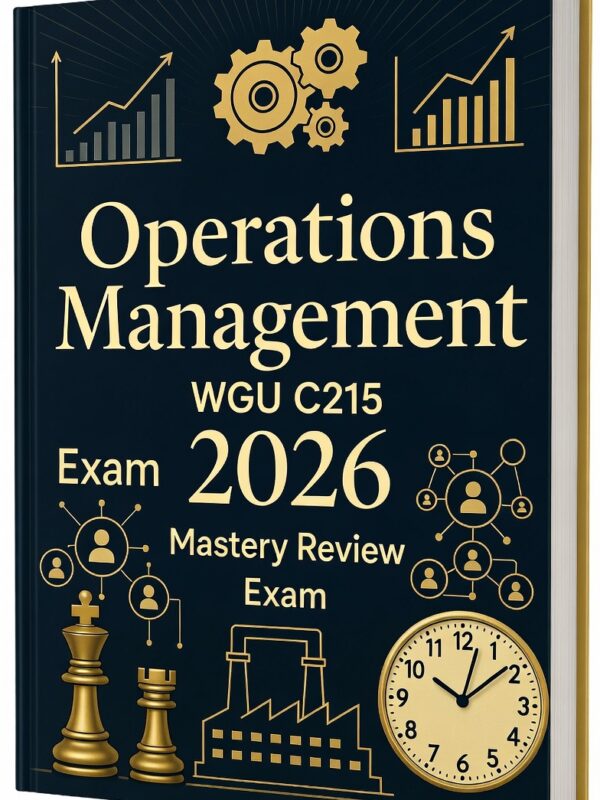 WGU C215 Operations Management 2026