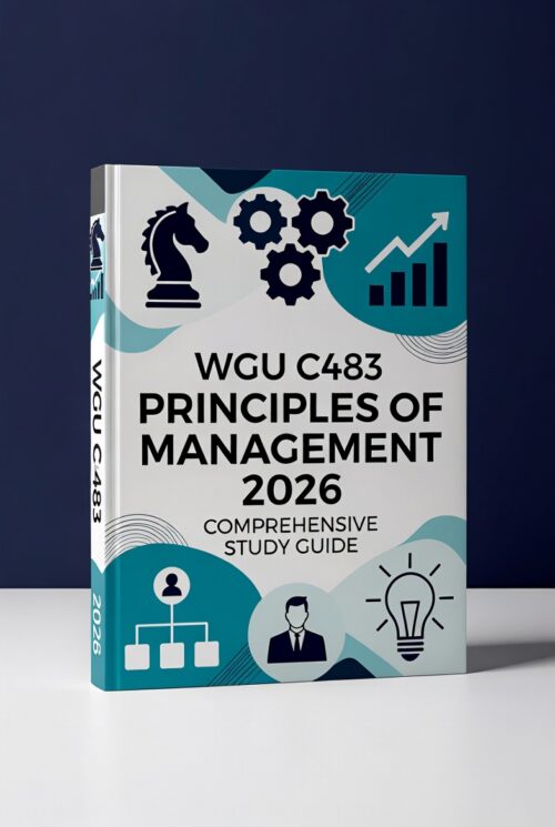 WGU C483 Principles of Management 2026