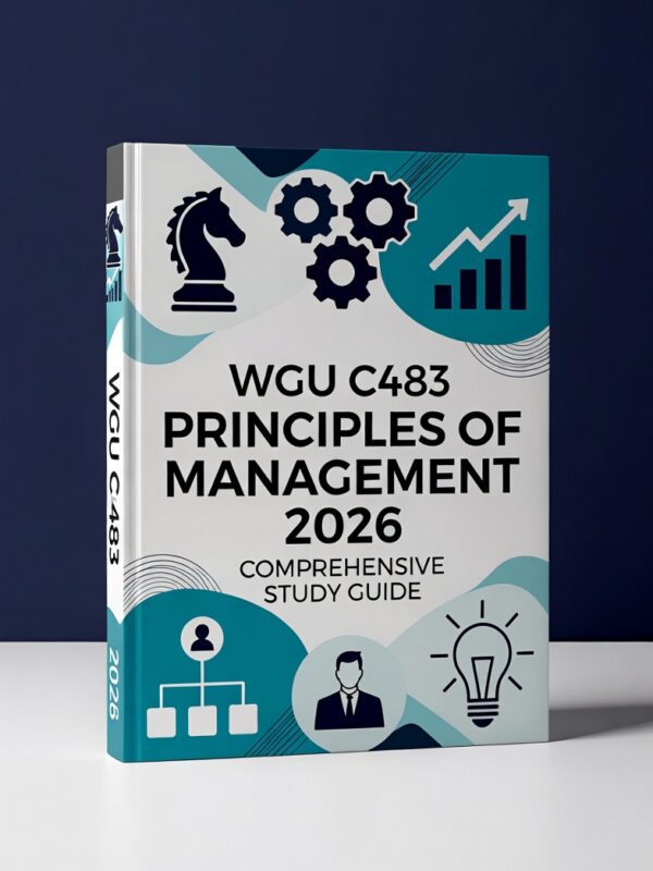 WGU C483 Principles of Management 2026