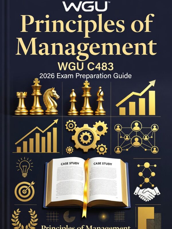 WGU C483 Principles of Management 2026