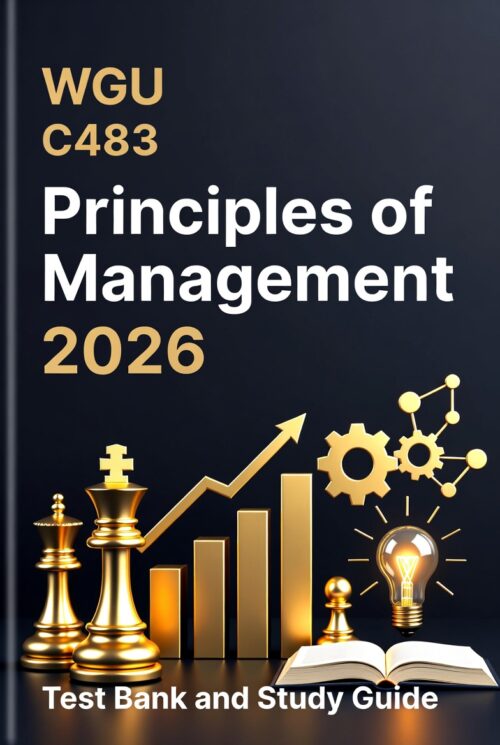 WGU C483 Principles of Management 2026