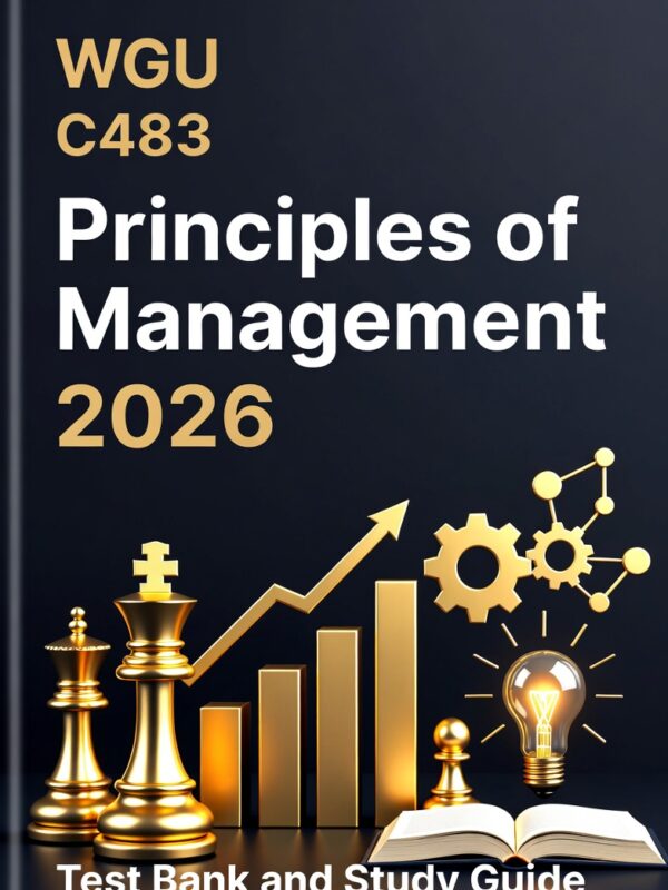 WGU C483 Principles of Management 2026
