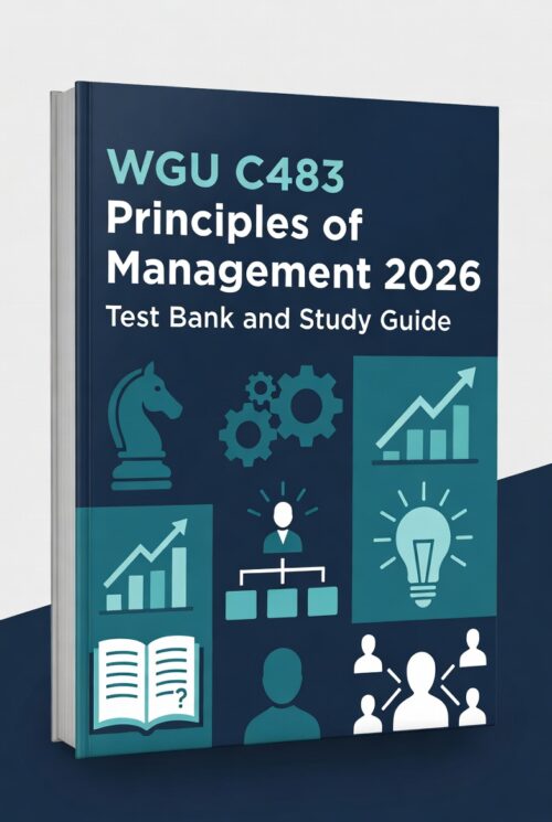 WGU C483 Principles of Management 2026