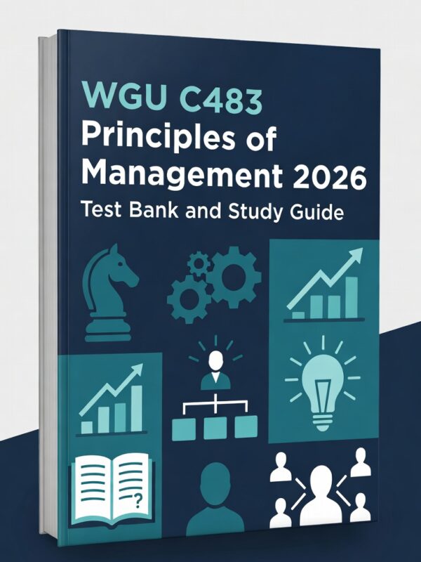 WGU C483 Principles of Management 2026