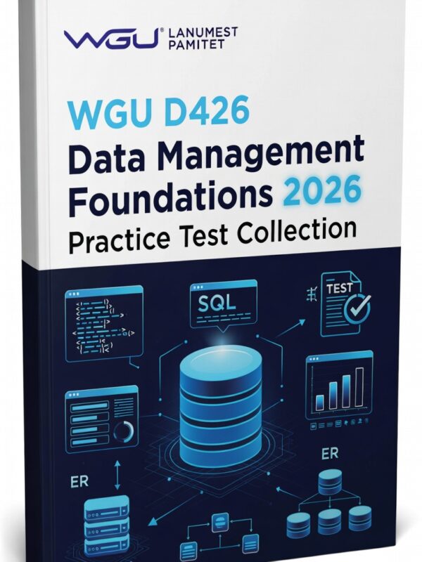 WGU D426 Data Management Foundations 2026