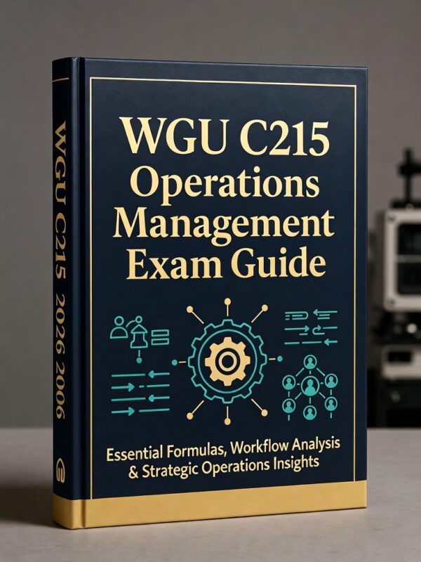 WGU C215 Operations Management Exam 2026 Guide