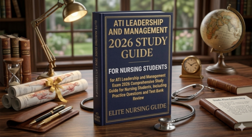 Secure your nursing future with the ATI Leadership and Management 2026 Comprehensive Study Guide. This elite resource includes a high-yield test bank review, realistic practice questions, and in-depth rationales to help you master delegation and ace your proctored exam with ease.