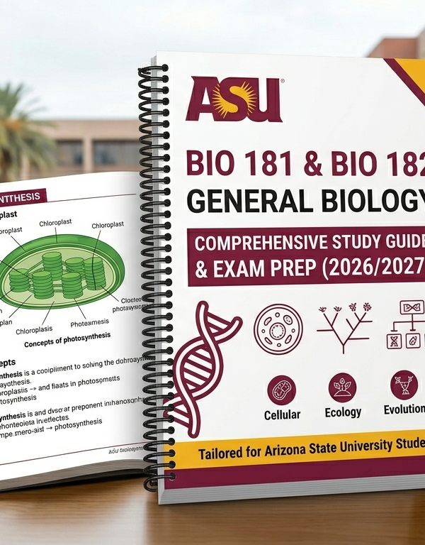 ASU BIO 181 & BIO 182 General Biology Comprehensive Study Guide
