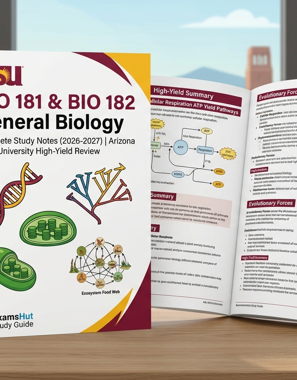 BIO 181 & BIO 182 General Biology Study Notes and Exam