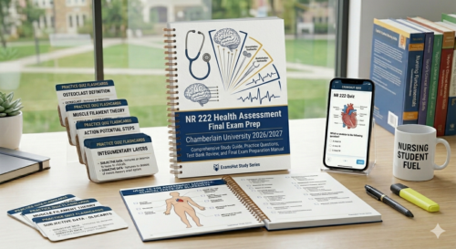 Chamberlain University NR 222 Health Assessment Comprehensive Study Guide & Final Exam
