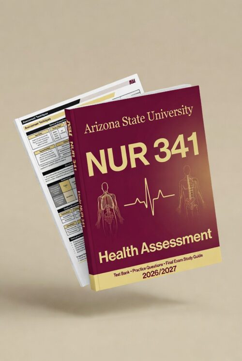 NUR 341 Health Assessment at Arizona State University