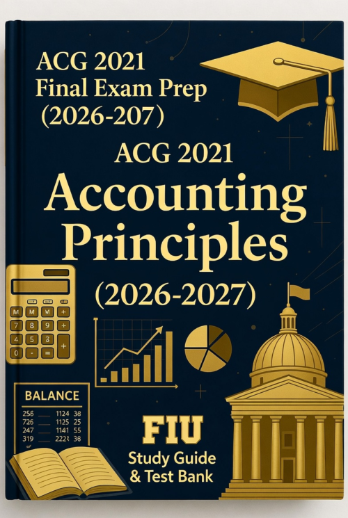 ACG 2021 Accounting Principles Final Exam Prep
