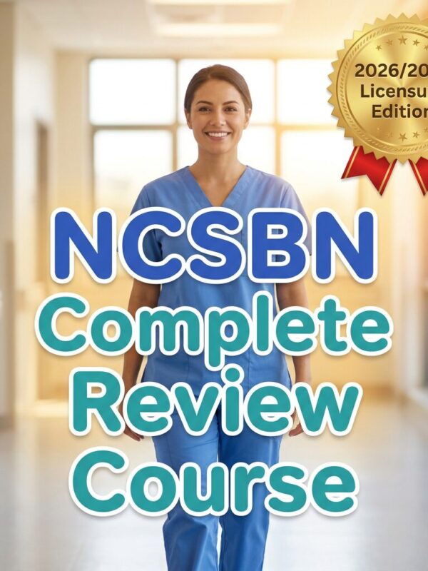 A bright, uplif NCSBN Licensure Exam Complete Review Course 2026/2027 | Practice Tests & Strategies