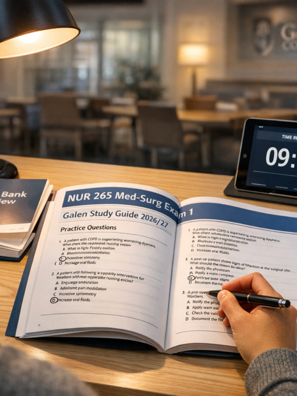 NUR 265 Med-Surg Exam 1 Galen Study Guide 2026/27’ study guide