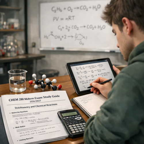 CHEM 280 Midterm Exam Study Guide 2026/2027