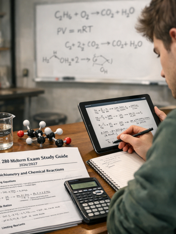 CHEM 280 Midterm Exam Study Guide 2026/2027