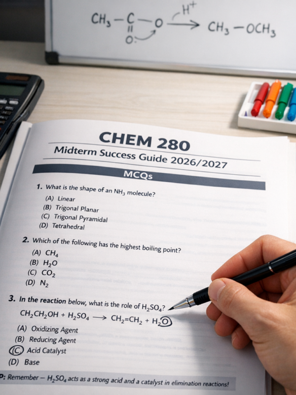 CHEM 280 Midterm Success Guide 2026/2027