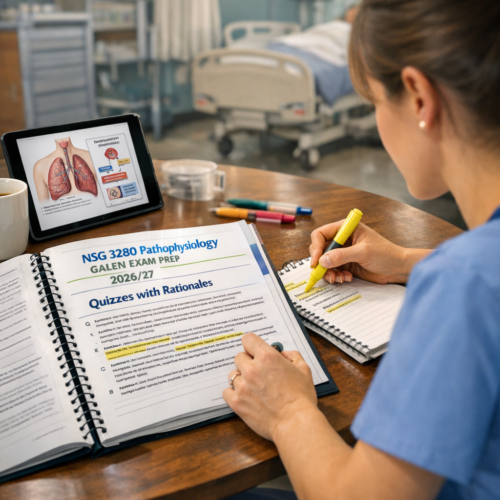 NSG 3280 Pathophysiology Galen Exam Prep 2026/27