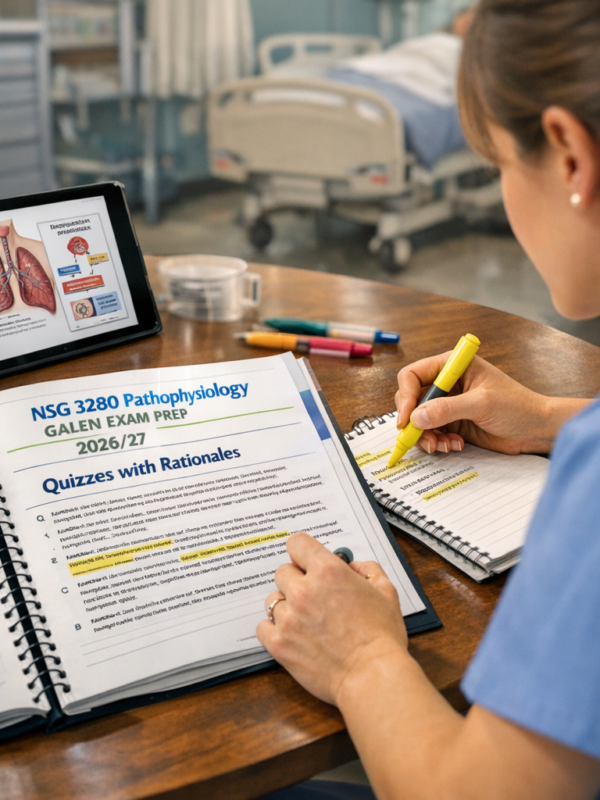 NSG 3280 Pathophysiology Galen Exam Prep 2026/27