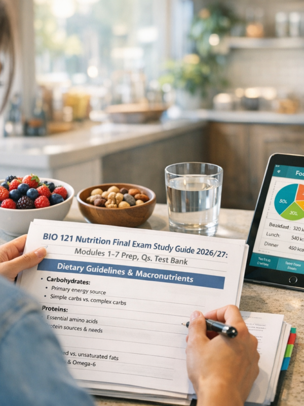 BIO 121 Nutrition Final Exam 2026/2027