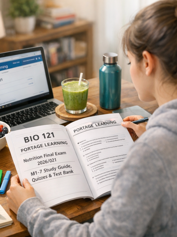 BIO 121 Portage Learning Nutrition Final Exam 2026/27