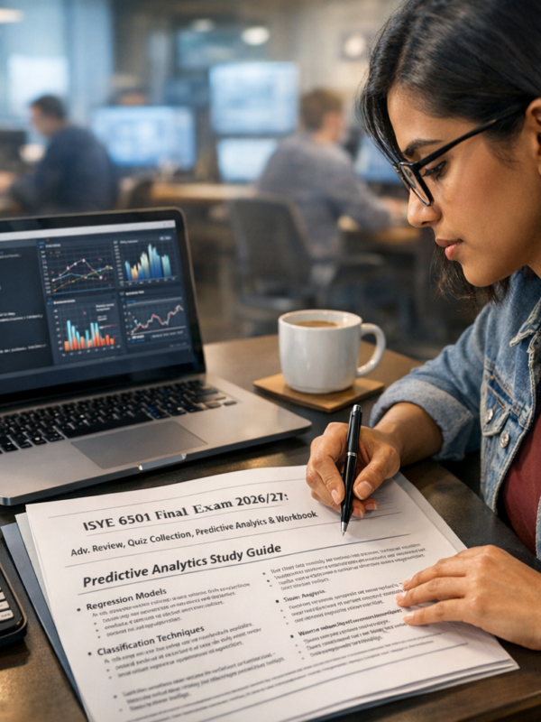 ISYE 6501 Final Exam 2026/27: Study Guide, Practice Qs, Test Bank