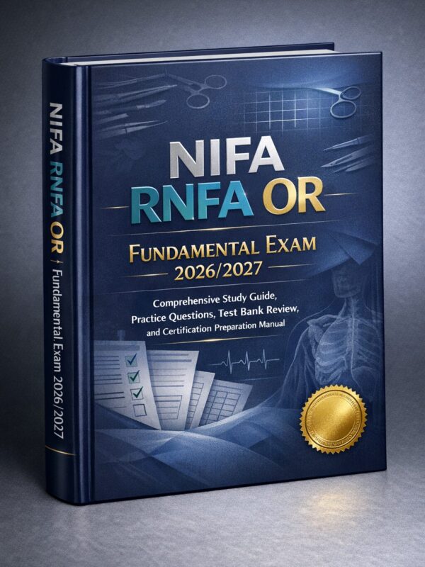 A modern high-e (13) NIFA RNFA OR Fundamental Exam 2026/2027: Comprehensive Study Guide, Practice Questions, Test Bank Review, and Certification Preparation Manual