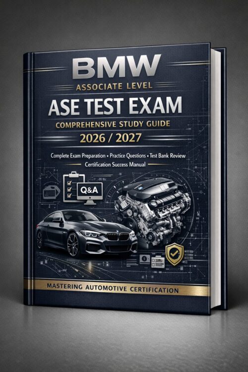 A modern high-e (7) BMW Associate Level ASE Test 2026/2027: Comprehensive Study Guide, Practice Questions & Test Bank