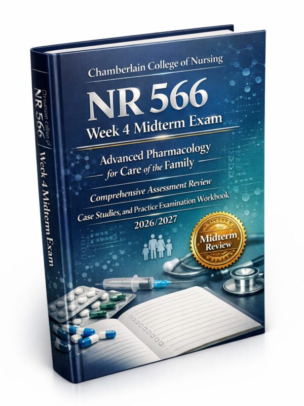 A modern premiu (2) NR 566 Week 4 Midterm Exam 2026/2027: Advanced Pharmacology for Care of the Family — Assessment Review & Workbook
