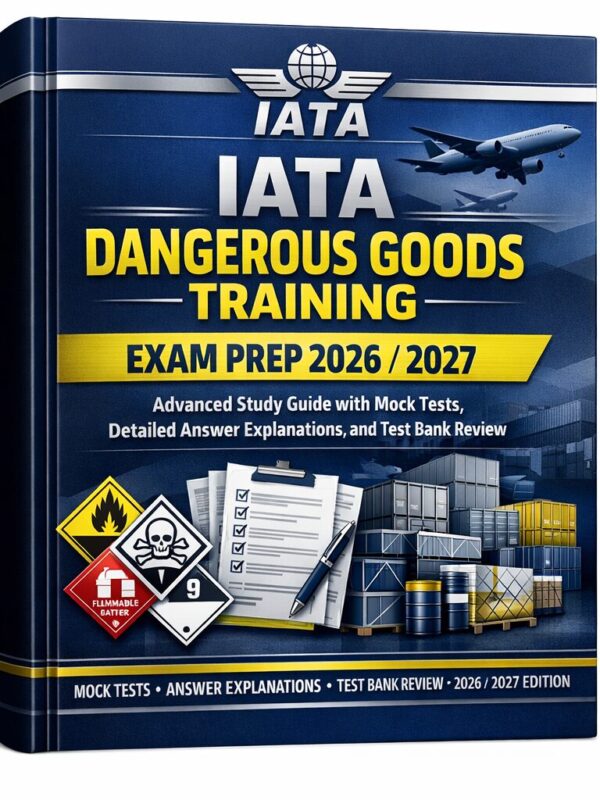 IATA Dangerous Goods Training Exam Prep 2026/2027: Advanced Study Guide with Mock Tests, Detailed Answer Explanations & Test Bank Review