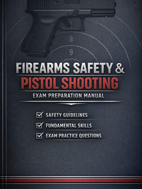A premium book (1) Comprehensive NRA Basic Pistol Shooting Exam V1 Prep Manual | Quizzes & Review