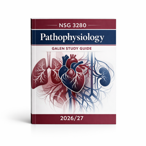 NSG 3280 Pathophysiology Galen Study Guide 2026/27