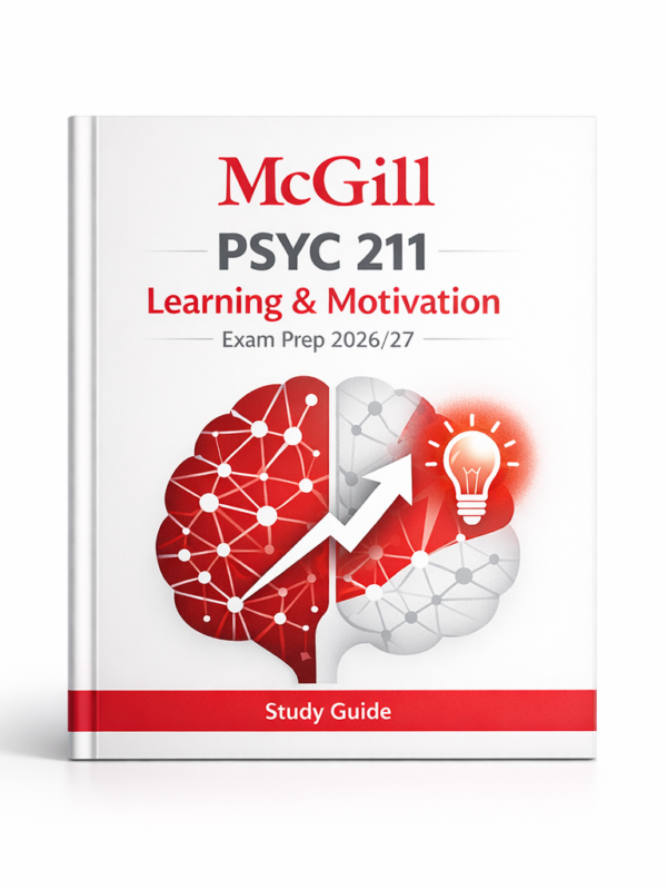 McGill PSYC 211 Learning & Motivation Exam Prep 2026/27