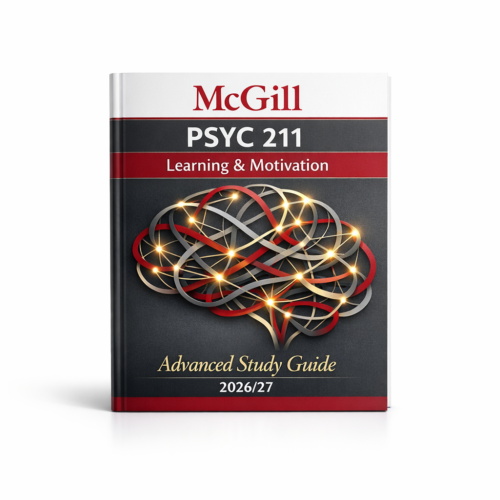 McGill PSYC 211 Learning & Motivation Advanced Study Guide 2026/27