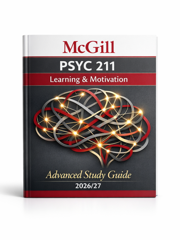 McGill PSYC 211 Learning & Motivation Advanced Study Guide 2026/27