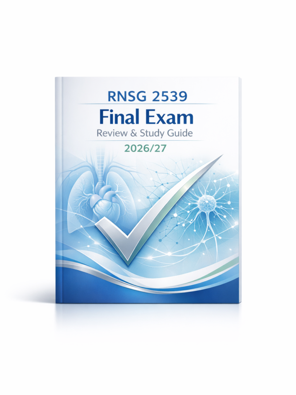 RNSG 2539 Final Exam Review & Study Guide 2026/27