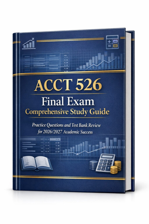 ACCT 526 Final Exam